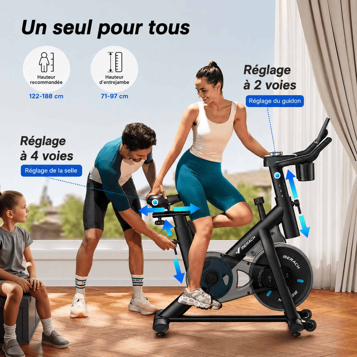 Vélo d'Appartement Noir - Vélo Fever