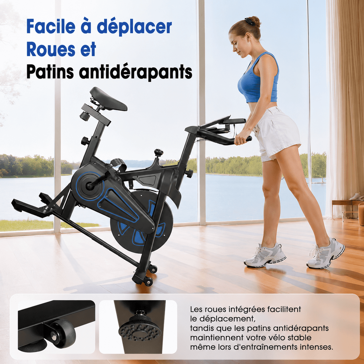 Vélo d'Appartement Noir & Bleu - Vélo Fever
