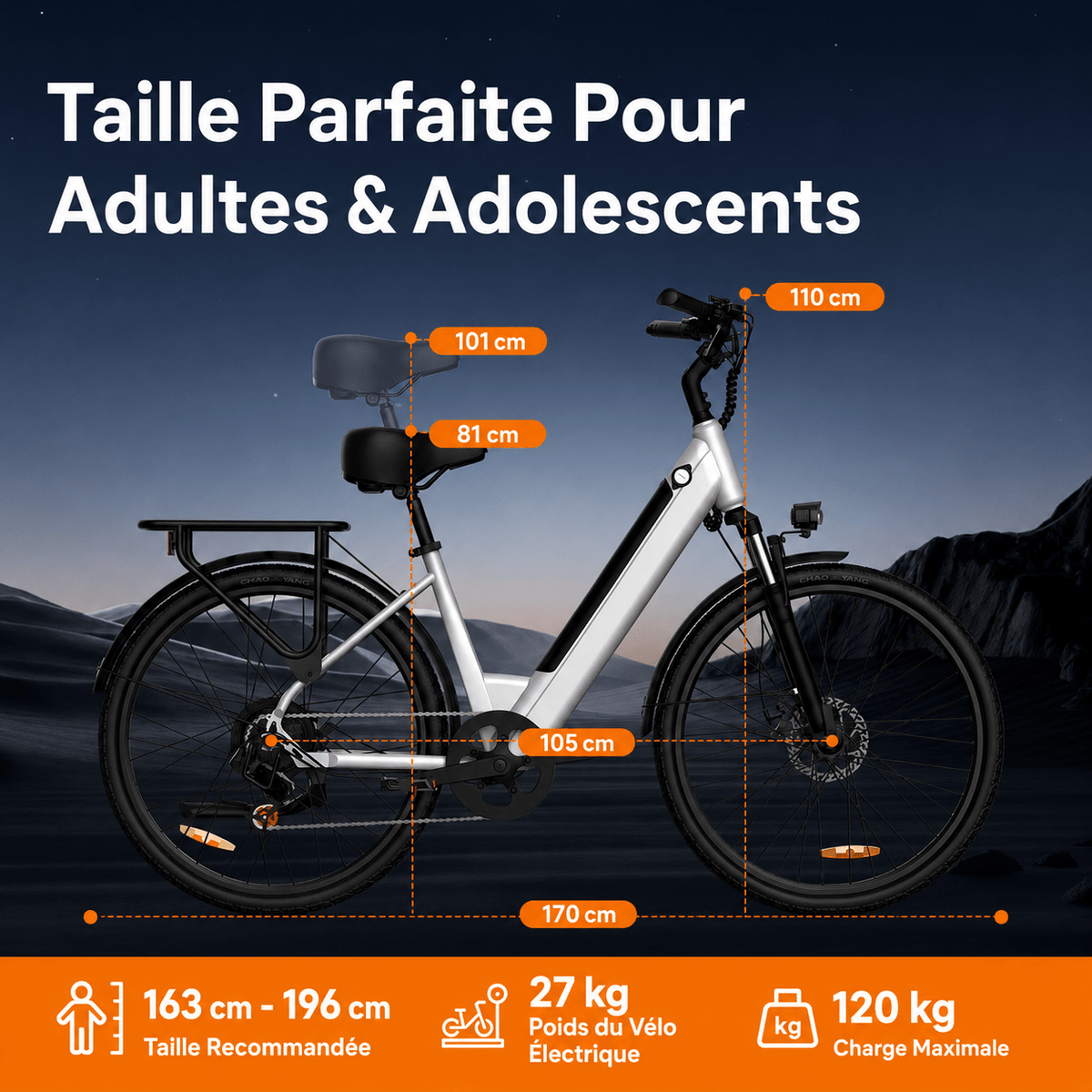 Vélo Electrique Blanc - Vélo Fever