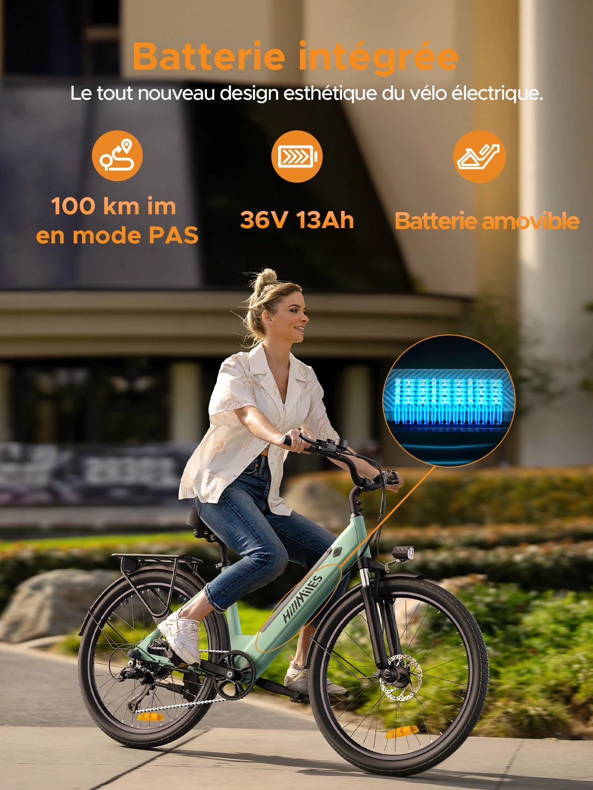 Vélo Électrique Bleu Gris - Vélo Fever