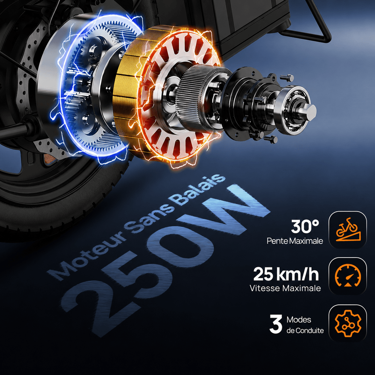 Vélo Électrique Pliable Noir - Vélo Fever