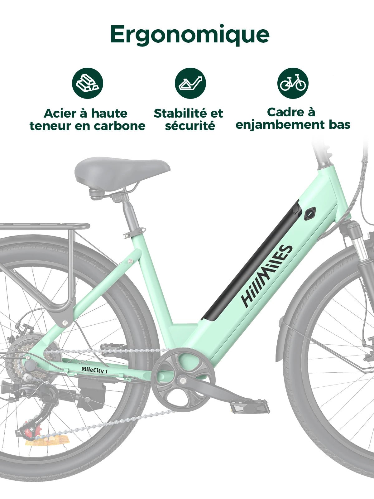 Vélo Électrique Vert Pastel - Vélo Fever