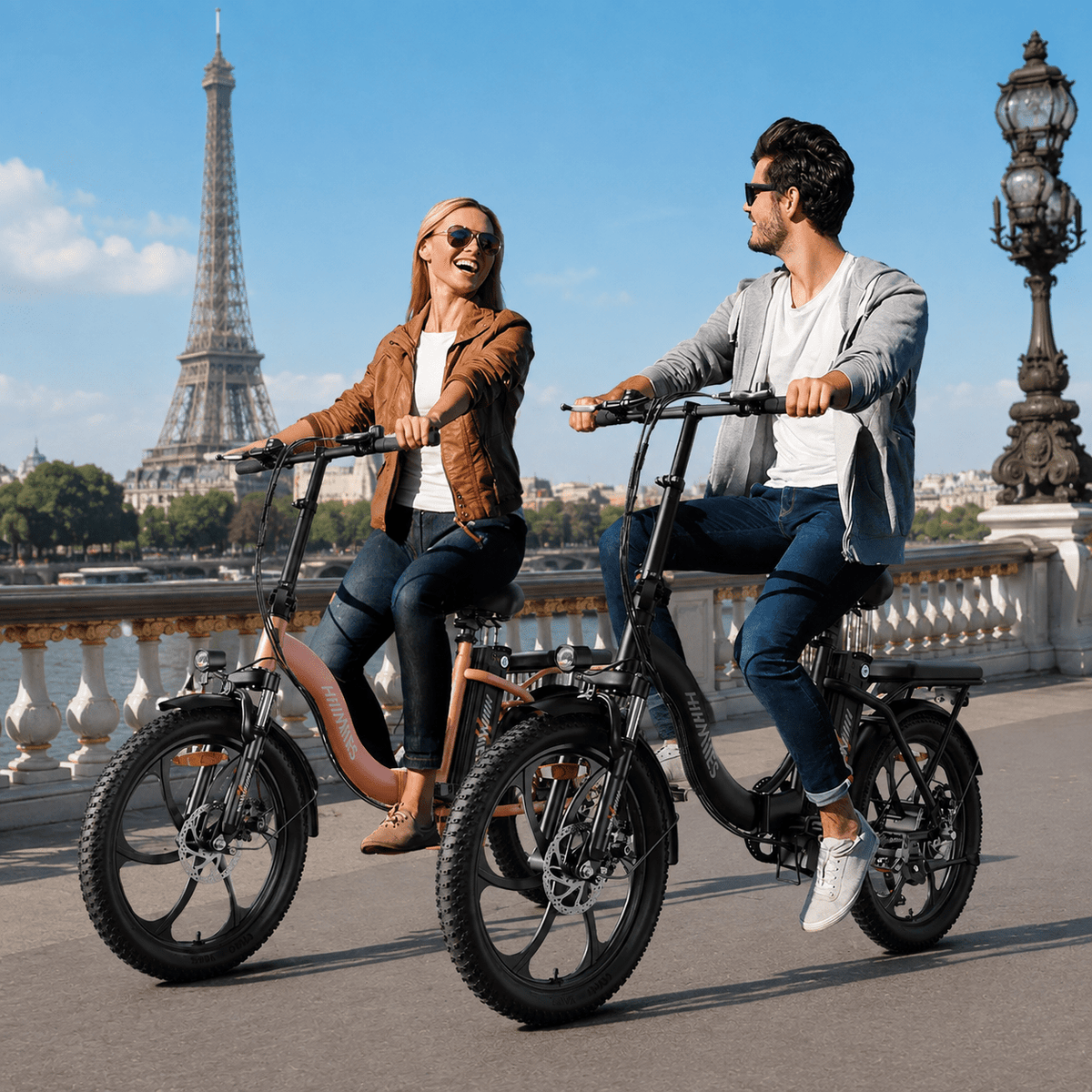 Vélo Pliant Électrique Vert Turquoise - Vélo Fever