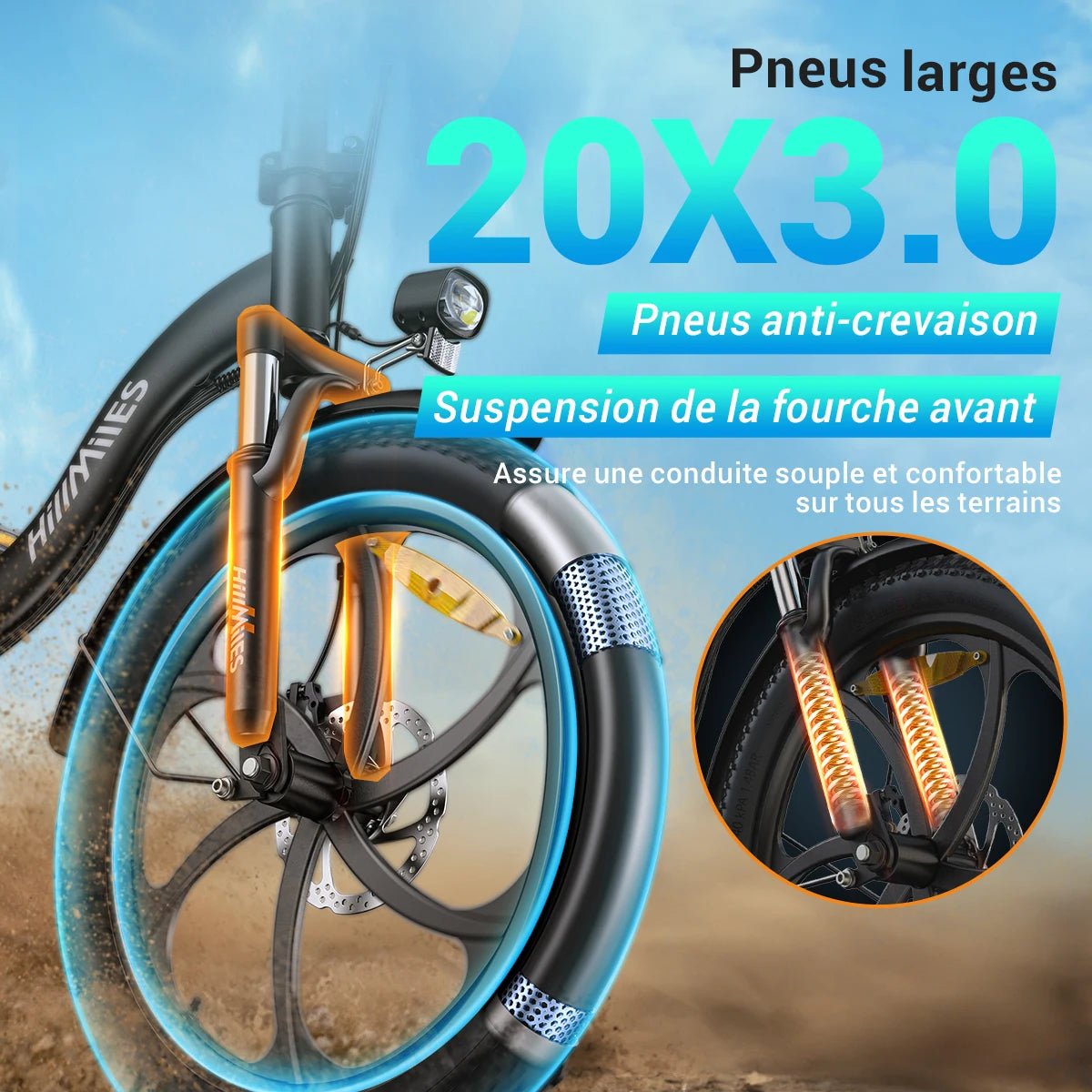 Vélo Pliant Électrique Vert Turquoise - Vélo Fever