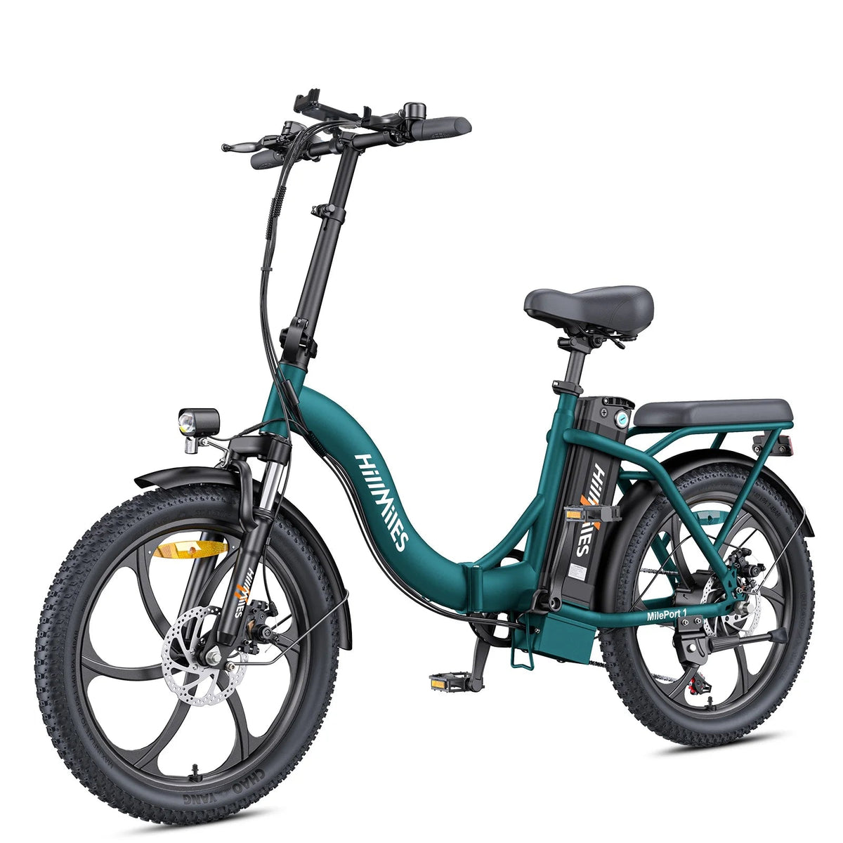 Vélo Pliant Électrique Vert Turquoise - Vélo Fever