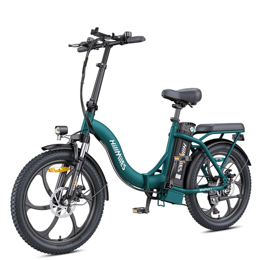 Vélo Pliant Électrique Vert Turquoise - Vélo Fever