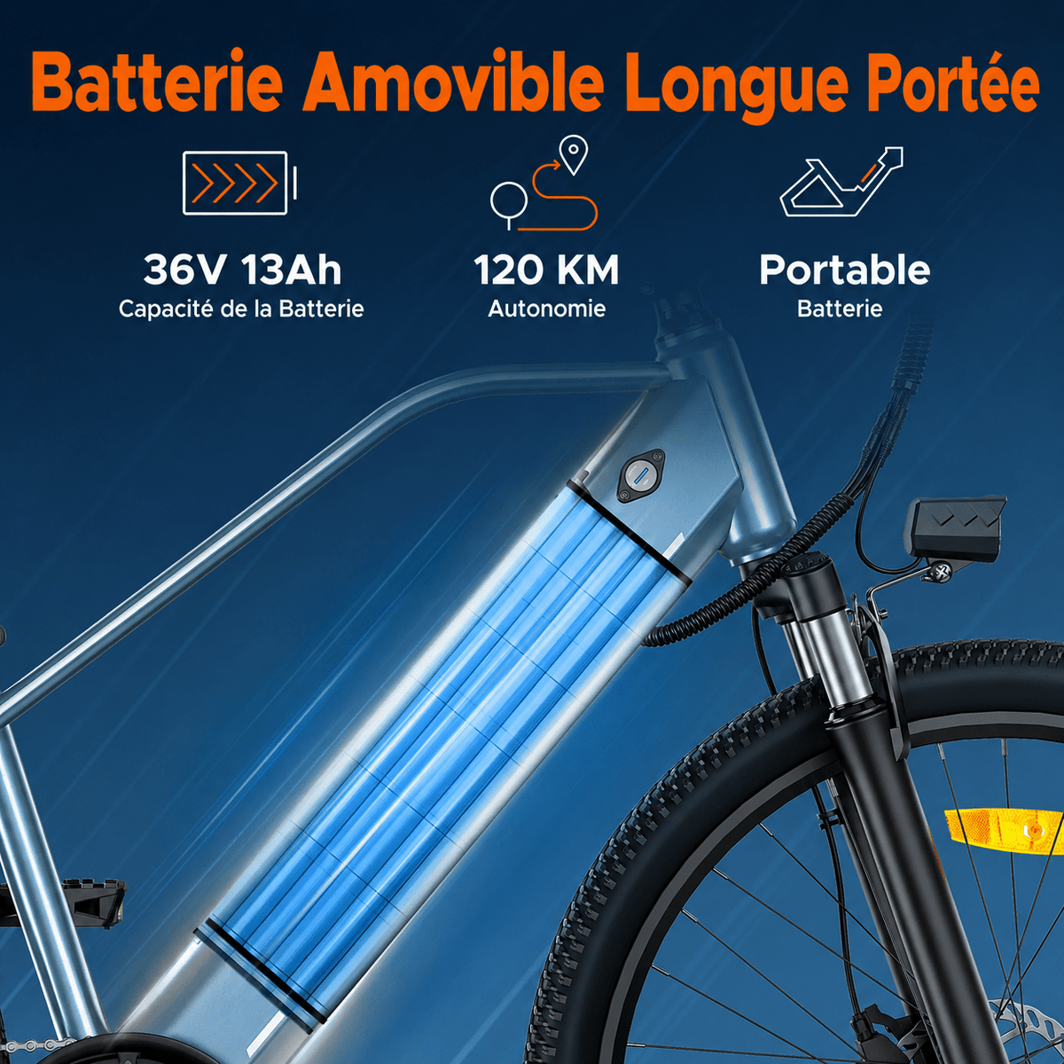 VTT Electrique Gris - Vélo Fever