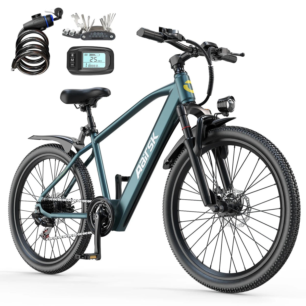VTT Electrique Vert Turquoise - Vélo Fever